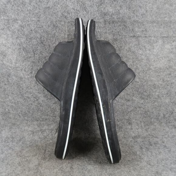 Casual Shoes Mens 11 Slides Sandals Slip On Comfort Black Flat Open Toe - Picture 7 of 9